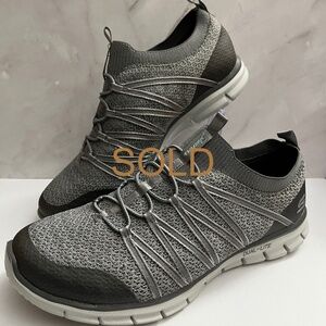 ⛔️SOLD⛔️EUC Skechers Women's Dual Lite Gray Sneakers Size 7.5 Wide